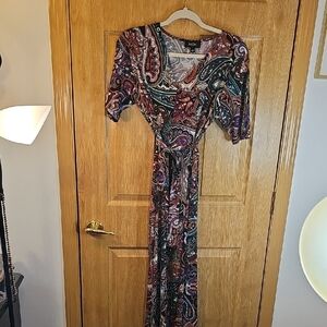 MSK Multicolor Paisley Maxi Dress
